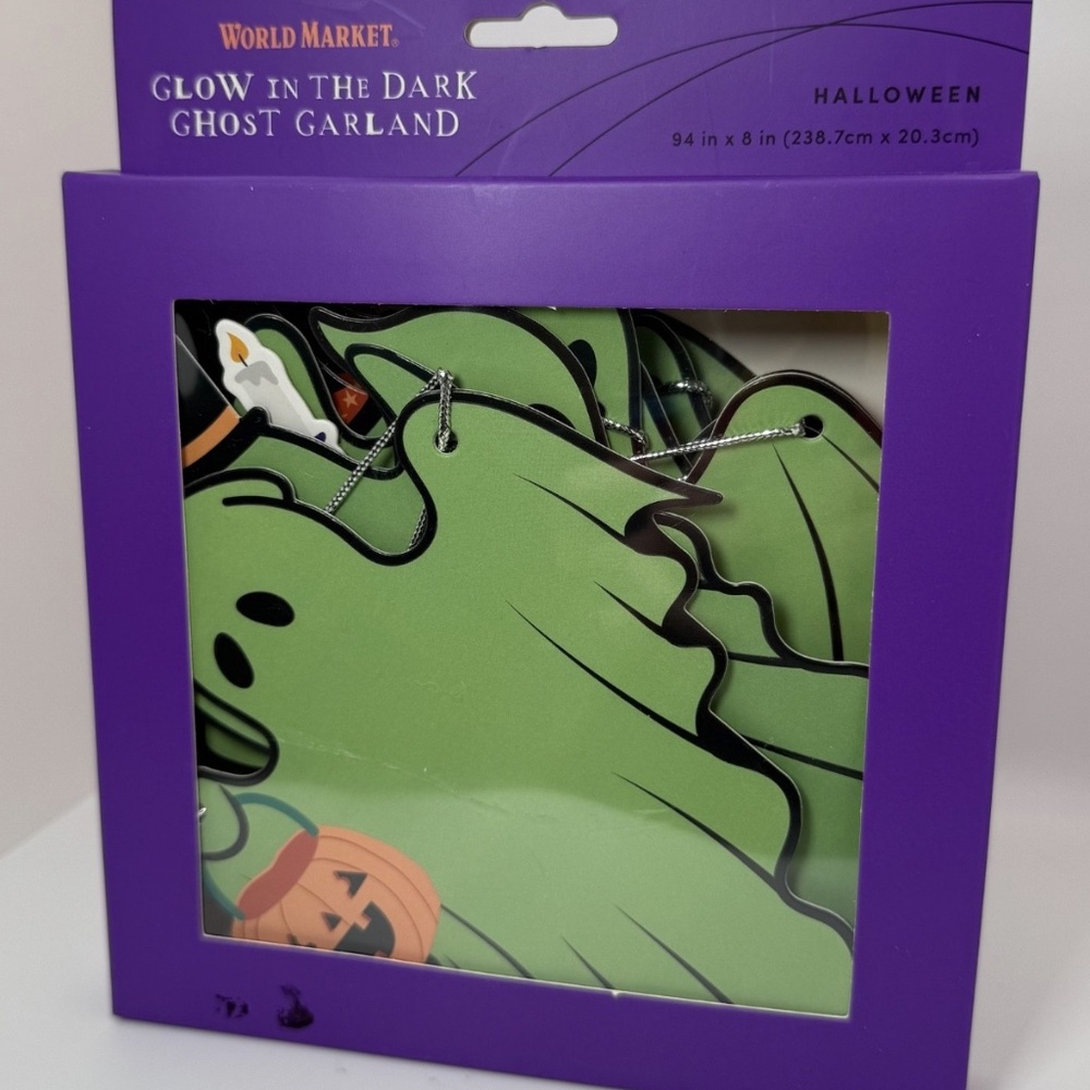 NEW Glow-in-the-Dark Ghost Garland – Halloween Paper Décor – World Market